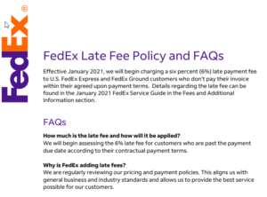 FedEx Fee PDF