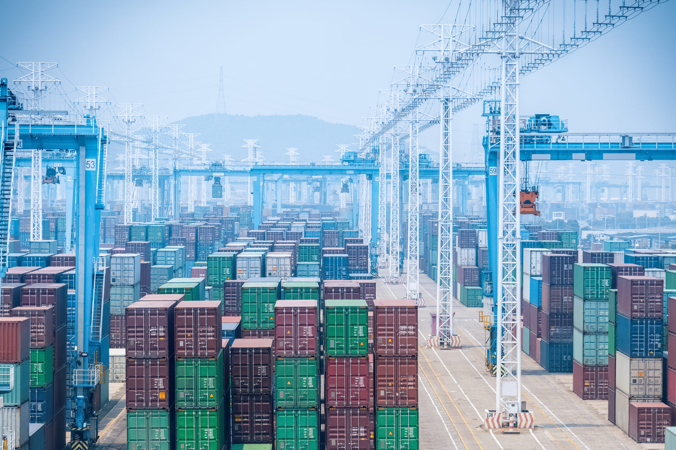 container yard closeup